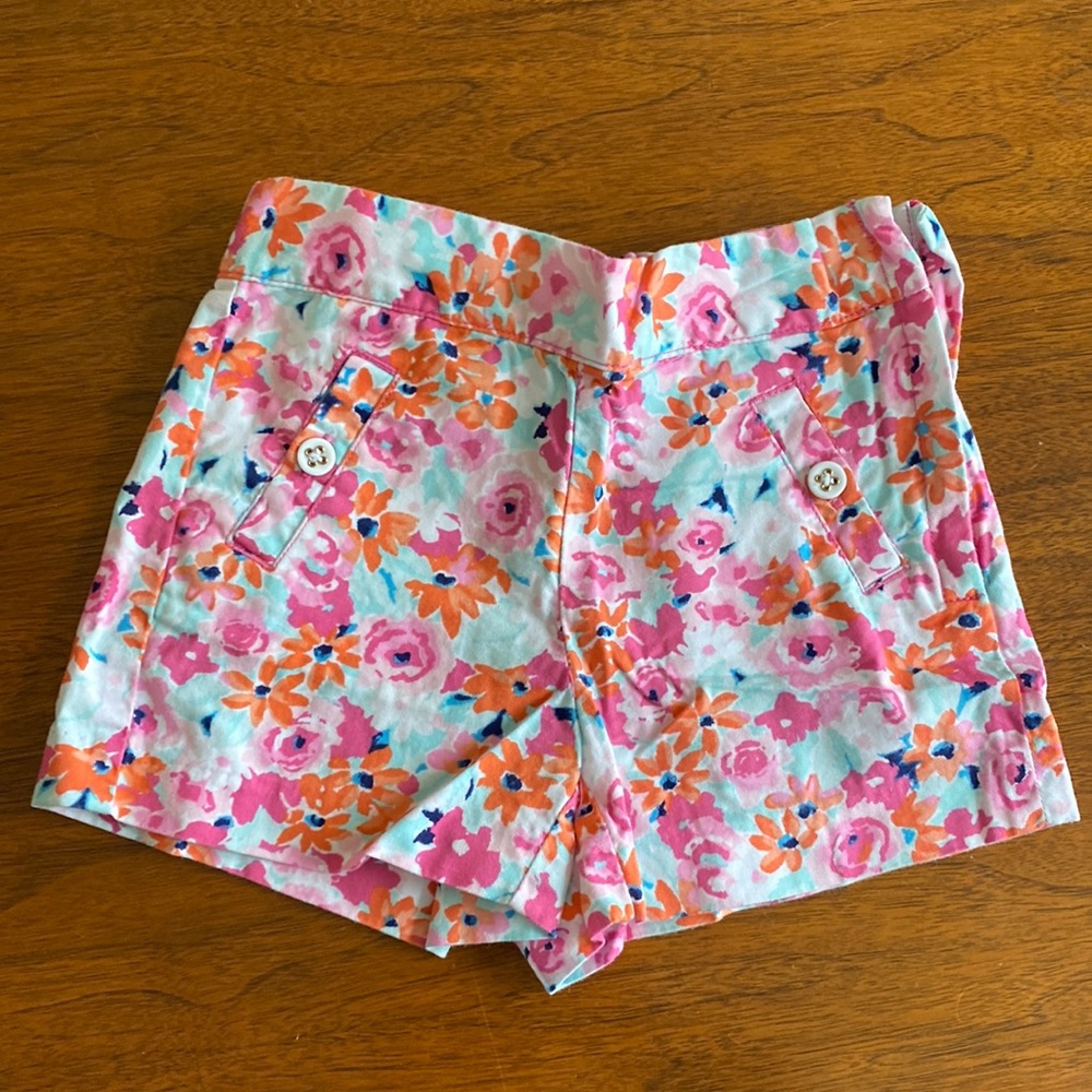 Girls size 4 Janie & Jack flowered shorts